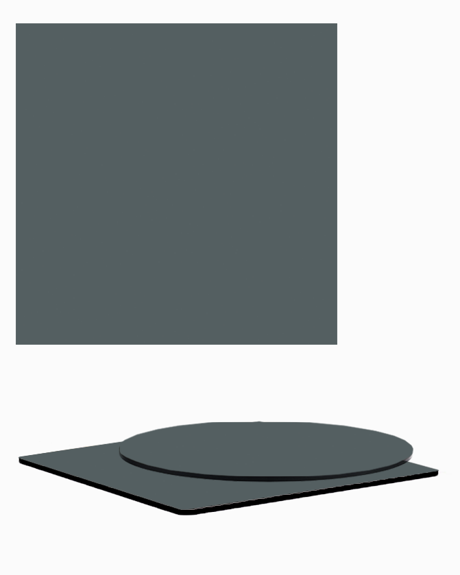 PA sötétszürke HPL/Compact asztallap, 12 mm