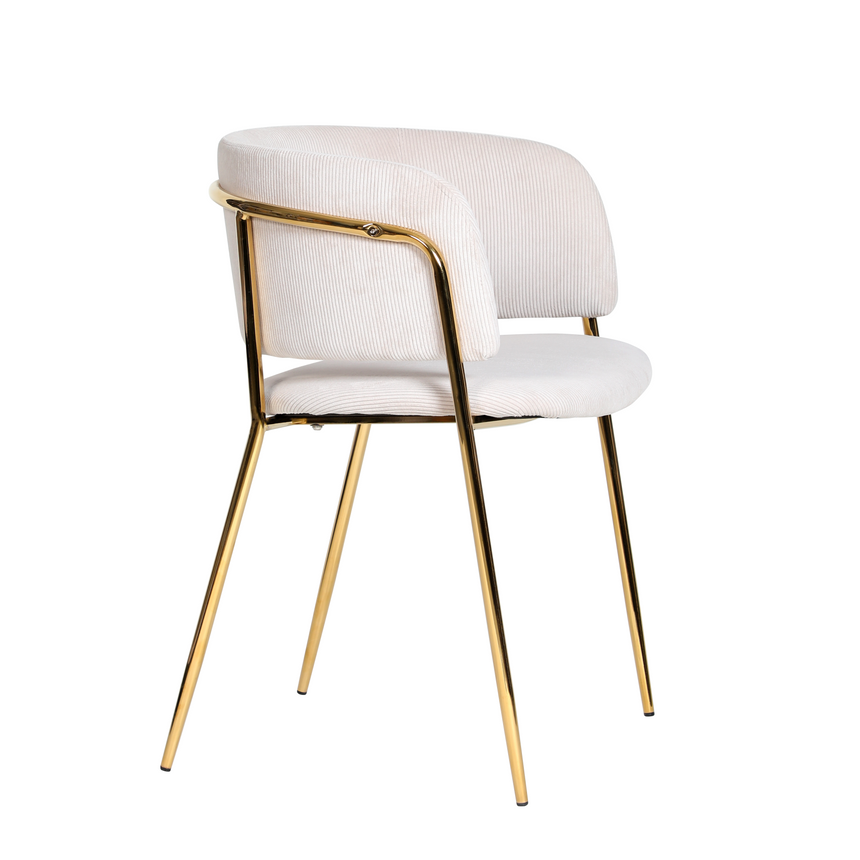 KL Mia étkezőszék bézs színben -kordbársony