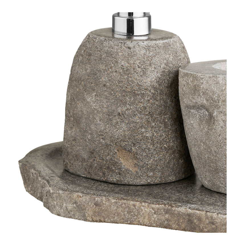 Gara Bathroom Set, Storage Cup, Soap Dispenser, tálca