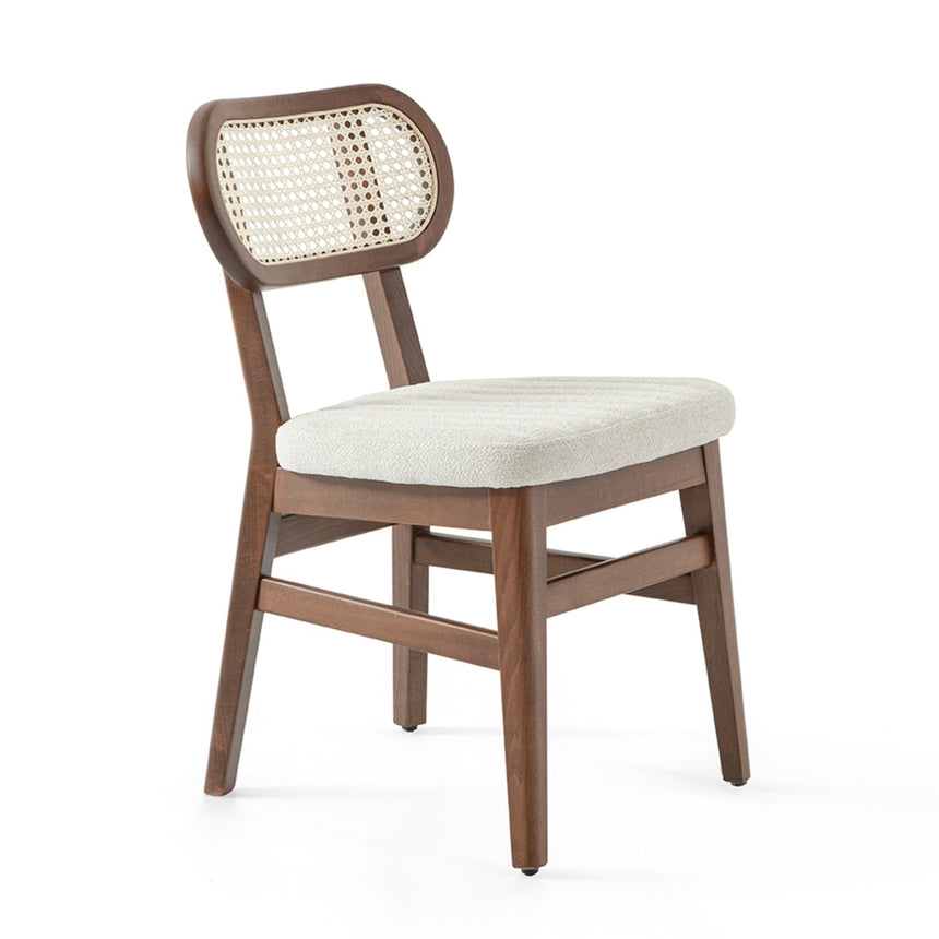 Evans fonott éttermi szék, választható kárpitozással, pácolással