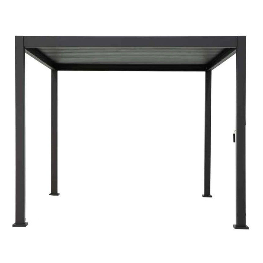 Reflect Standard 3×4 m bioklimatikus alumínium pergola – antracit, 8 cm-es oszlopokkal