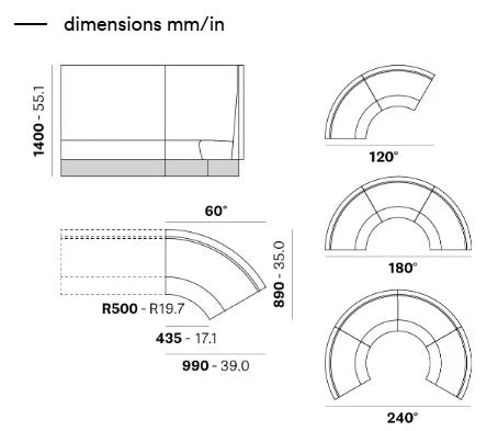 Pedrali Modus 2.0 moduláris éttermi pad választható színekben