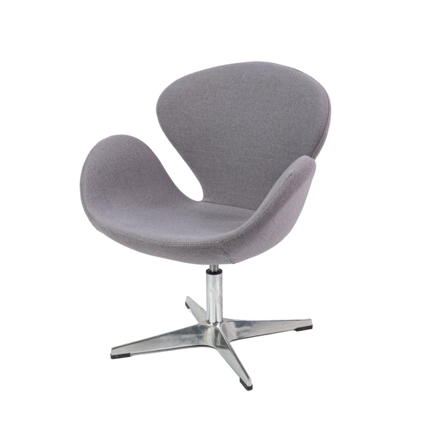 KH Andora fotel fém- forgólábbal szürke színben