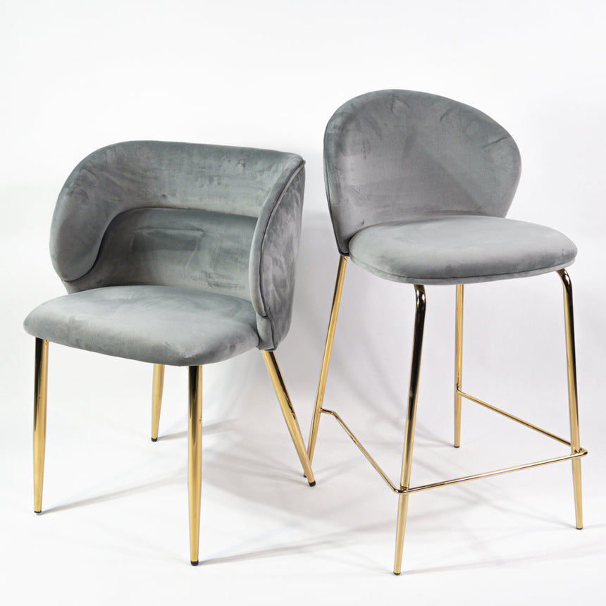 KL Violet erősített étkezőszék szürke színben