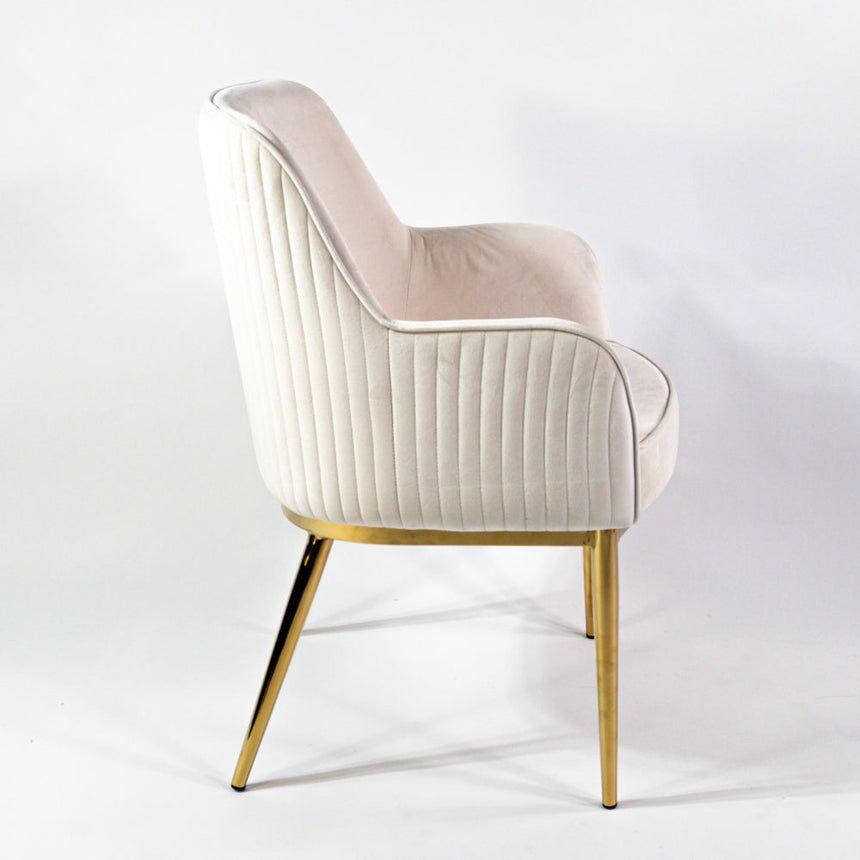 KL Nolan prémium étkezőszék krém színben