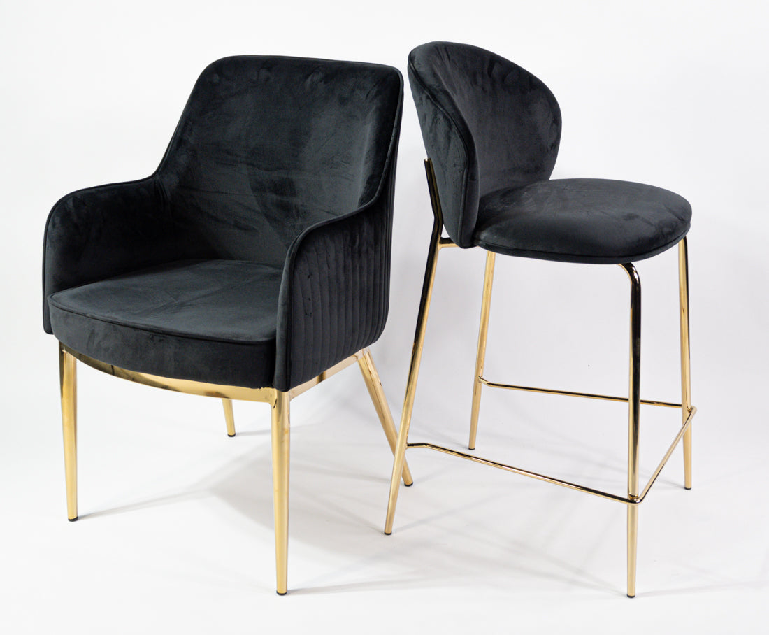 KL Lily kényelmes bárszék 65 cm fekete színben