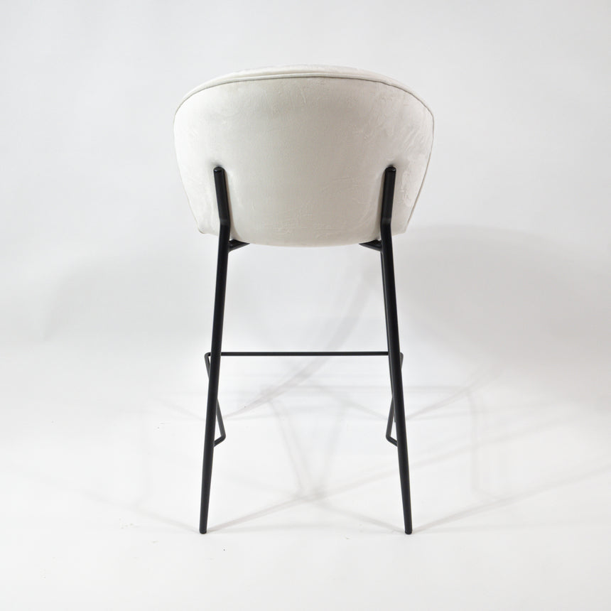 KL Lily kényelmes bárszék 65 cm krém színben, fekete vázzal