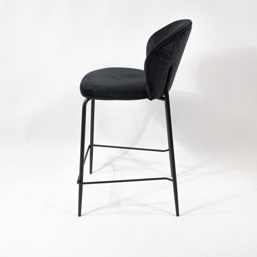 KL Lily kényelmes bárszék 65 cm fekete színben, fekete vázzal