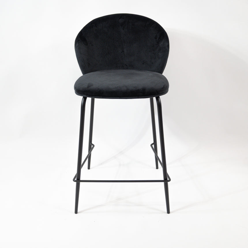 KL Lily kényelmes bárszék 65 cm fekete színben, fekete vázzal