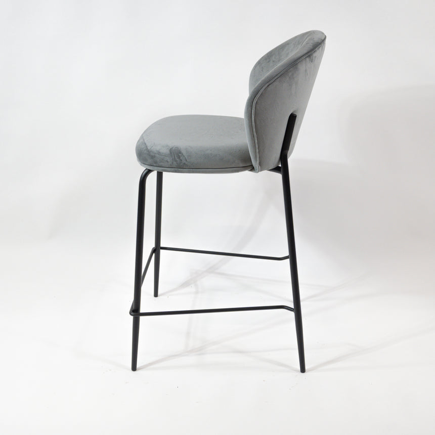 KL Lily kényelmes bárszék 65 cm szürke színben, fekete vázzal