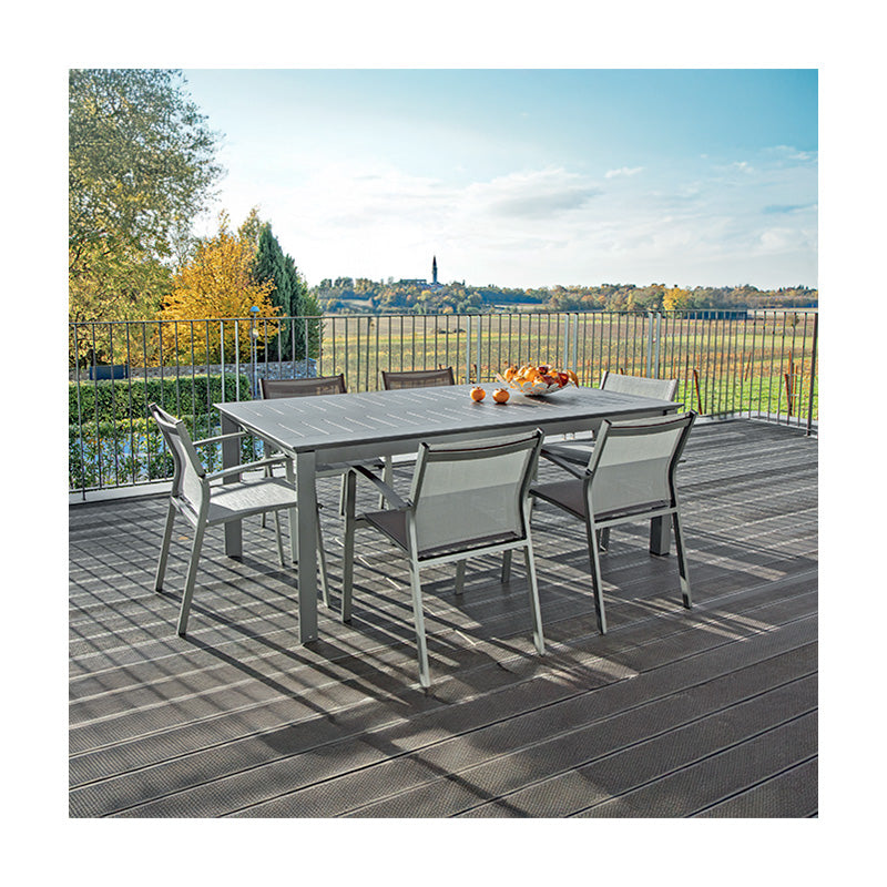 Grattoni Lipari 6 személyes kerti étkezőszett - antracit
