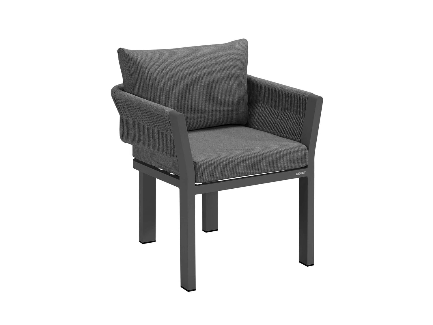 Higold Borromeo 6 személyes kerti étkezőszett fekete színben