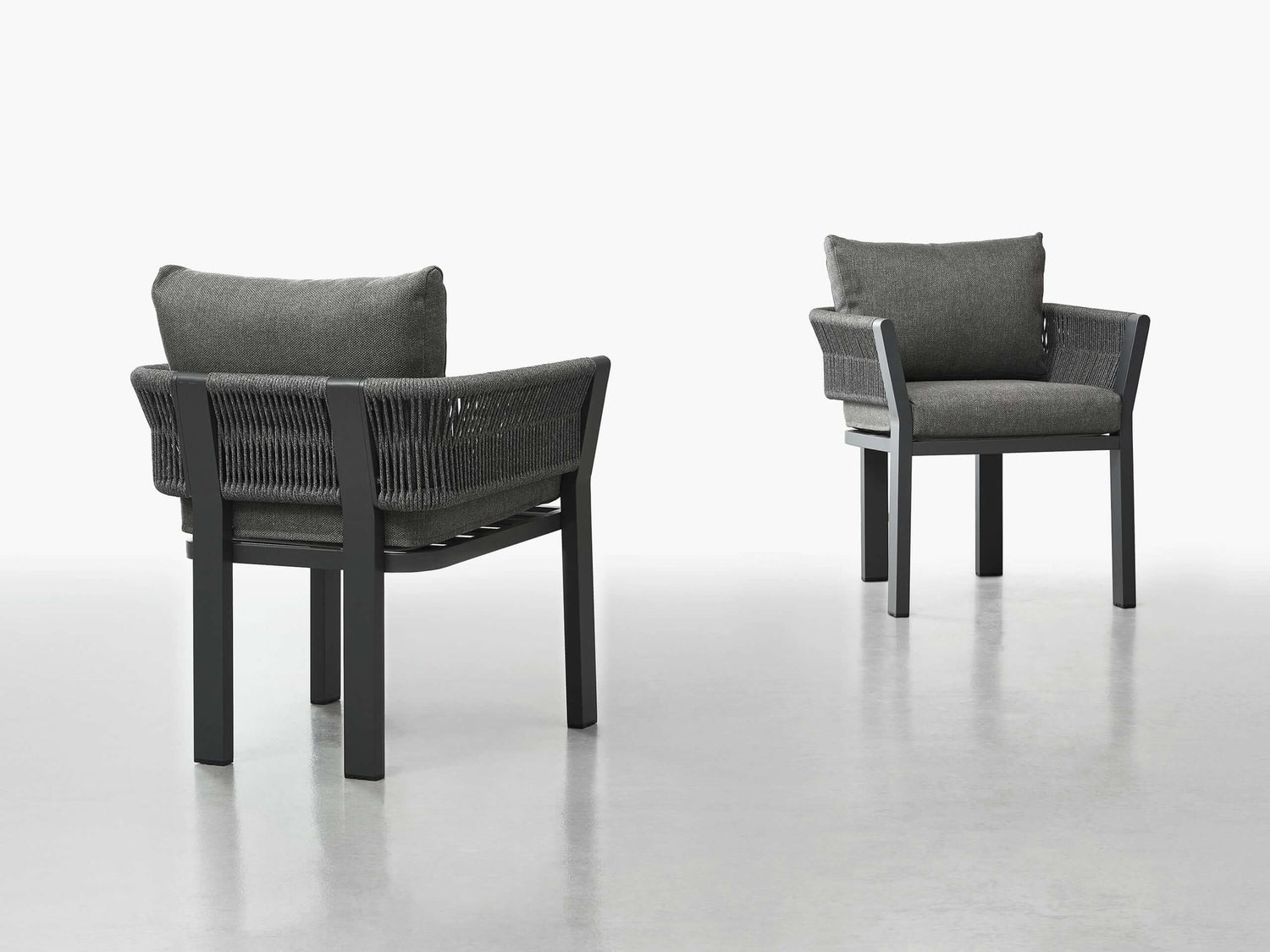 Higold Borromeo 6 személyes kerti étkezőszett fekete színben