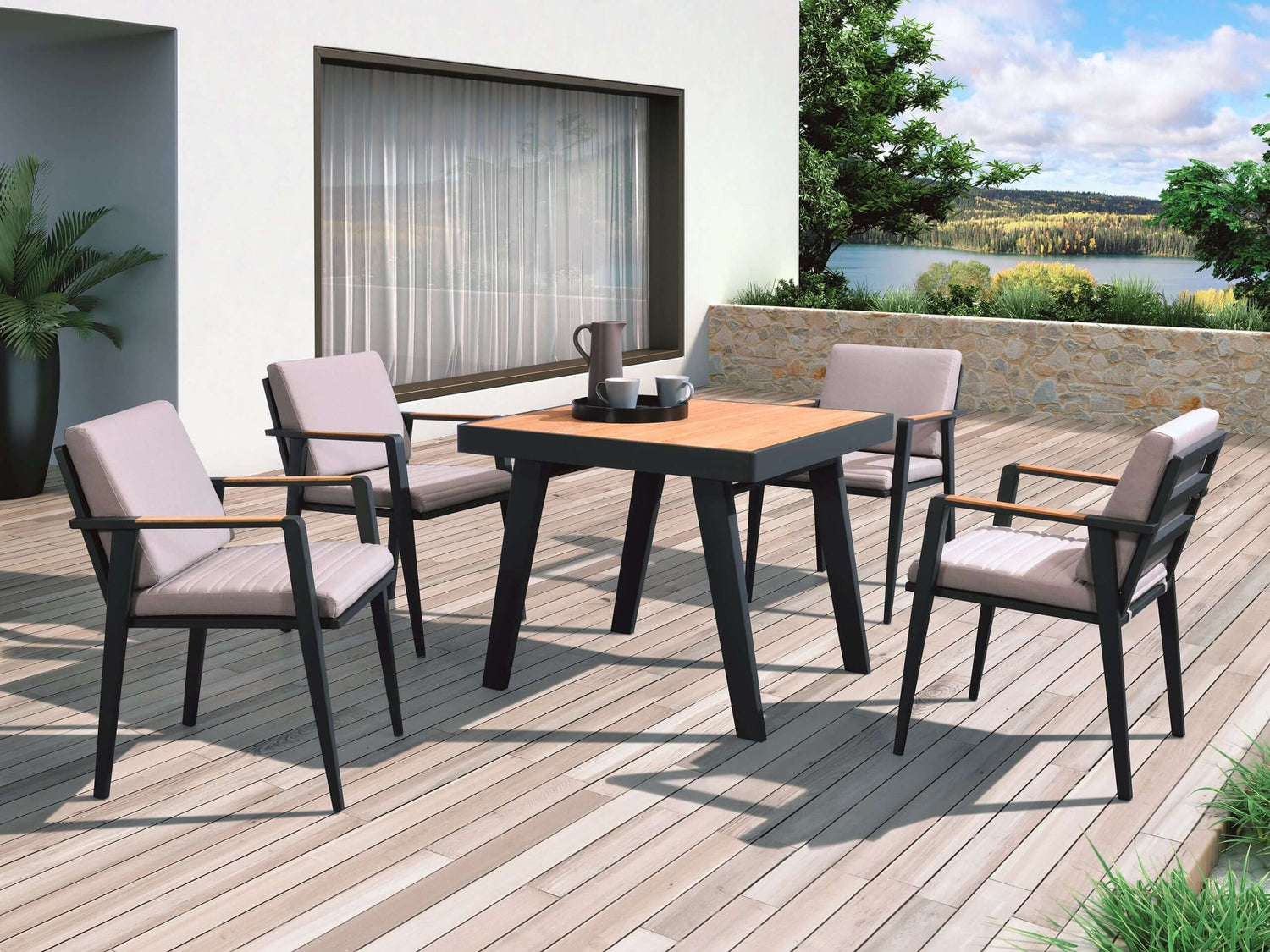 Higold Emoti – 4 személyes  kerti étkezőszett