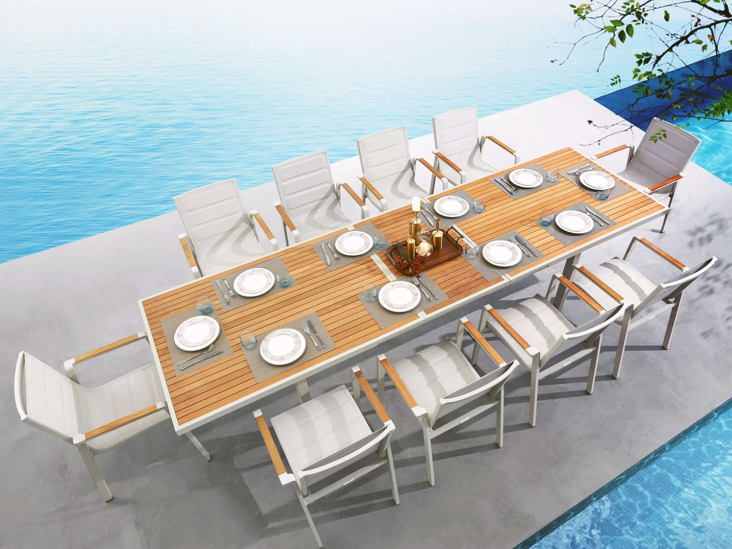 Higold Nofi - 10 személyes  kerti étkezőszett bézs színben