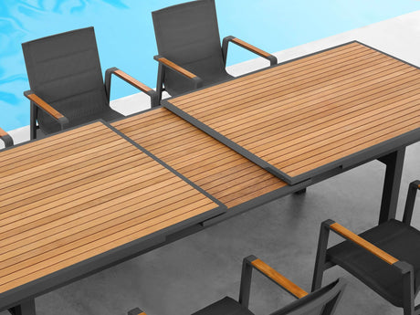 Higold Nofi - 10 személyes  kerti étkezőszett fekete színben