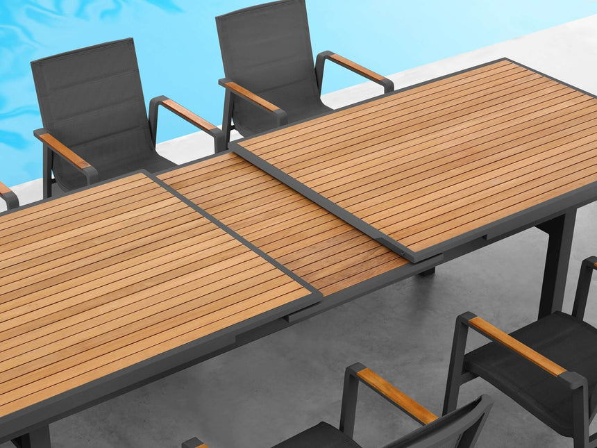 Higold Nofi - 10 személyes  kerti étkezőszett fekete színben