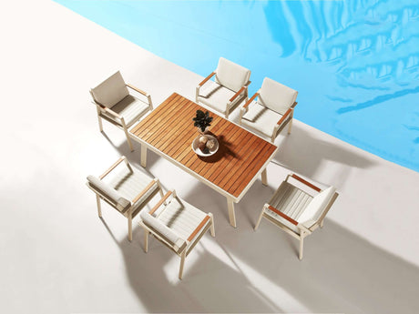 Higold Nofi - 6 személyes  kerti étkezőszett bézs színben