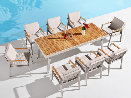 Higold Nofi - 8 személyes  kerti étkezőszett bézs színben