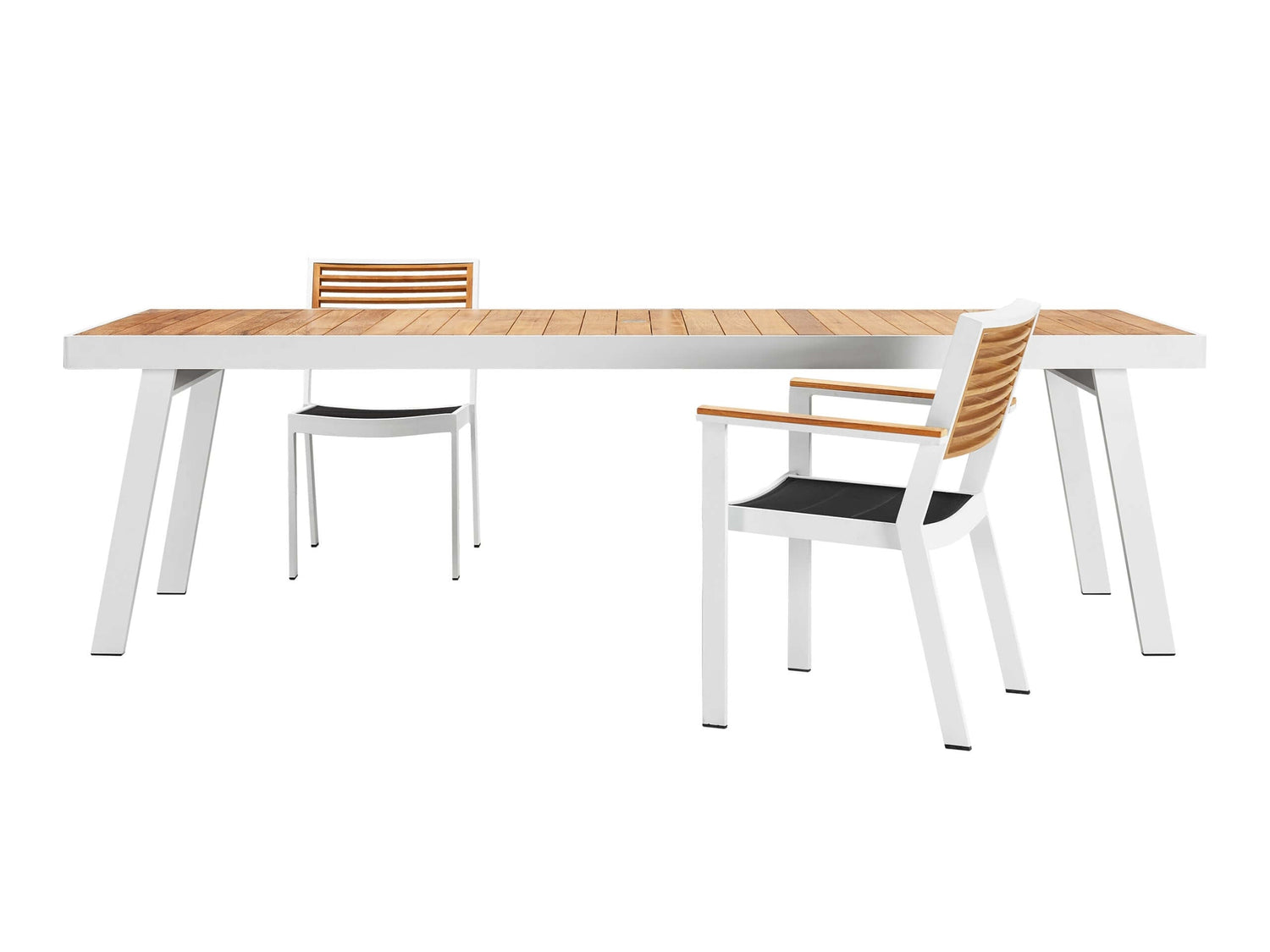 Higold York 10 személyes kerti étkezőszett, fehér színben