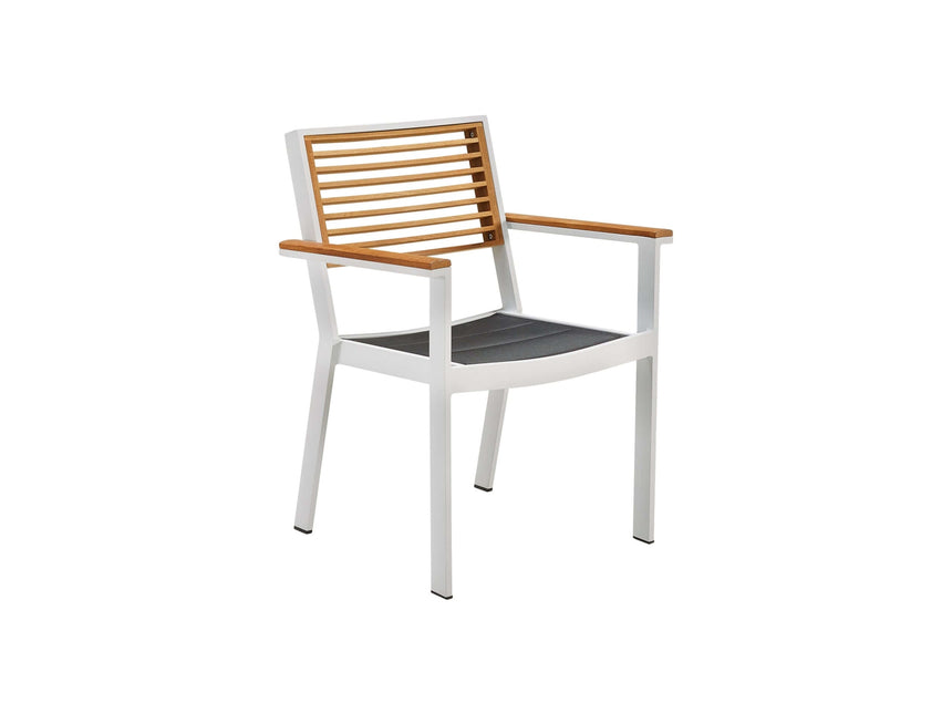 Higold York 10 személyes kerti étkezőszett, fehér színben