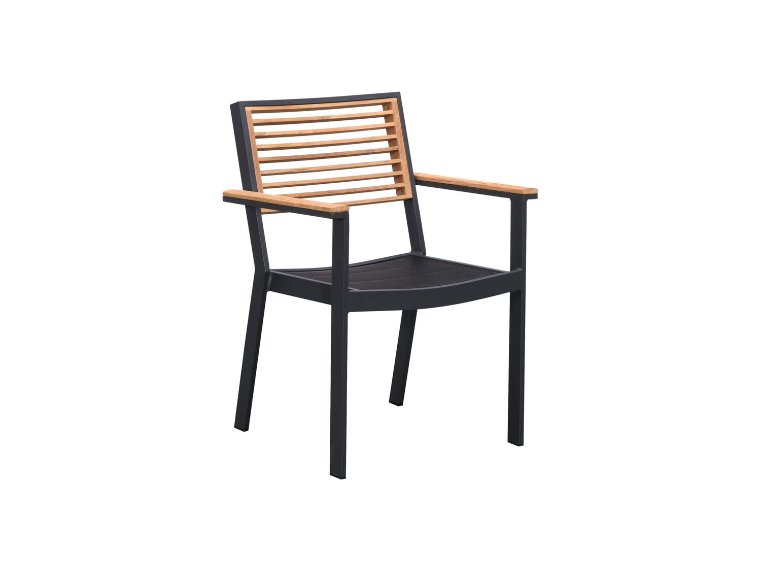 Higold York 4 személyes kerti étkezőszett, fekete színben