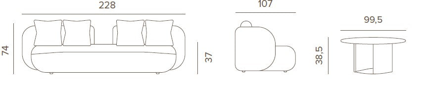 Grattoni Cosy – kerti terasz szett 5 személyre
