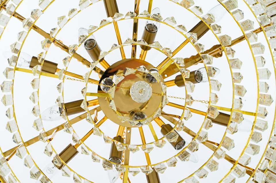 Imperial Gold 80 függőlámpa – acél, kristály