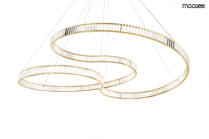 Wave 160A függőlámpa arany – LED, acél, kristály