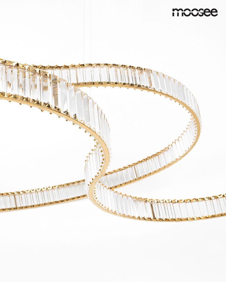 Wave 160A függőlámpa arany – LED, acél, kristály