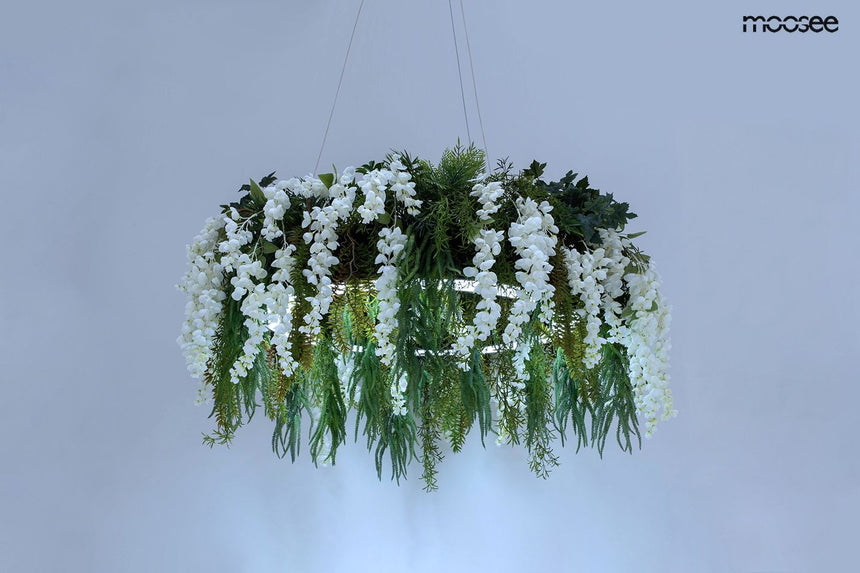 Gardens Wisteria 50 függőlámpa fekete – LED, művirág
