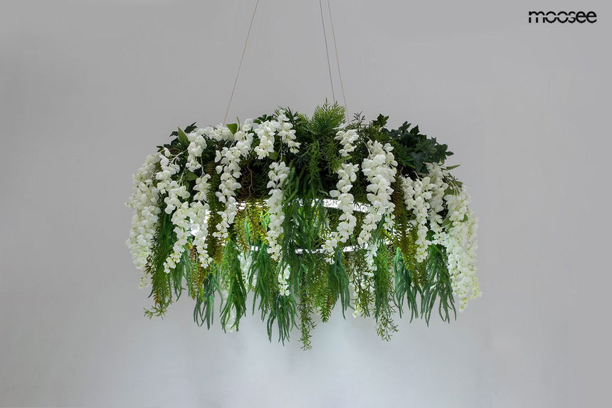 Gardens Wisteria 50 függőlámpa fekete – LED, művirág