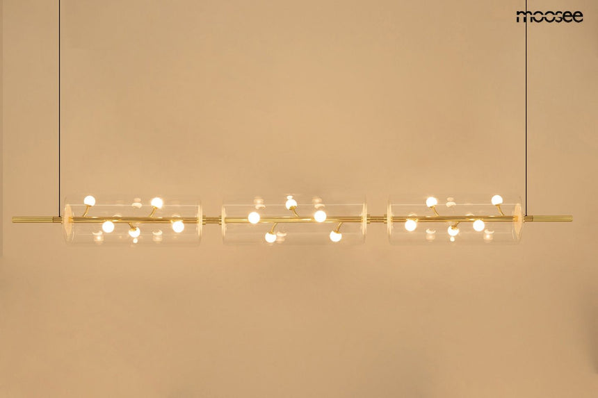 Clara függőlámpa arany – LED, fém, üveg