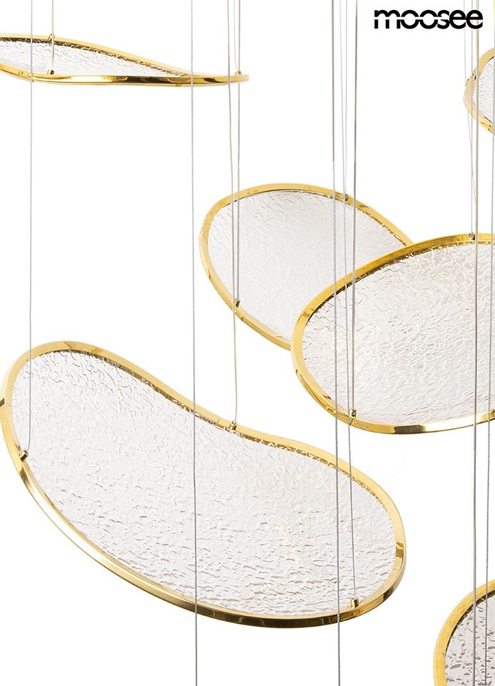 Medusa függőlámpa arany – LED, fém, akril