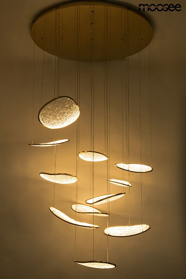 Medusa függőlámpa arany – LED, fém, akril