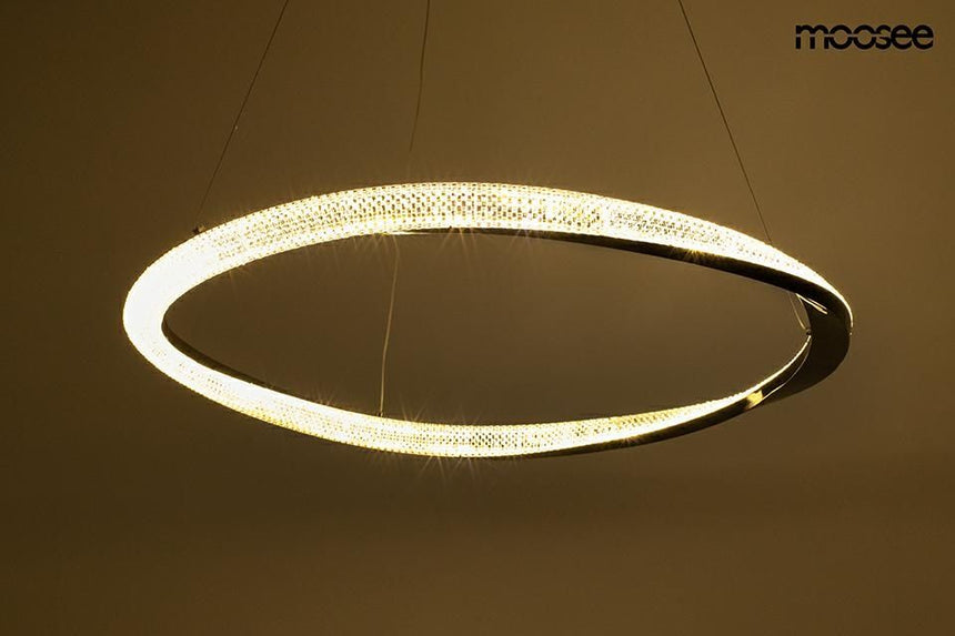 Anillo 80 függőlámpa fekete króm – LED, fém, alumínium