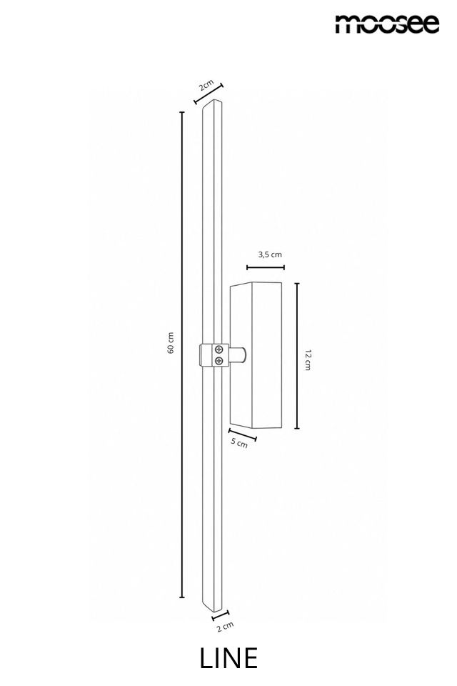 Line fali lámpa arany – LED, acél