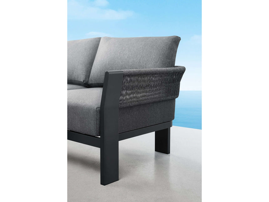 Higold Borromeo 5 személyes kerti sarokülő szett, antracit színben