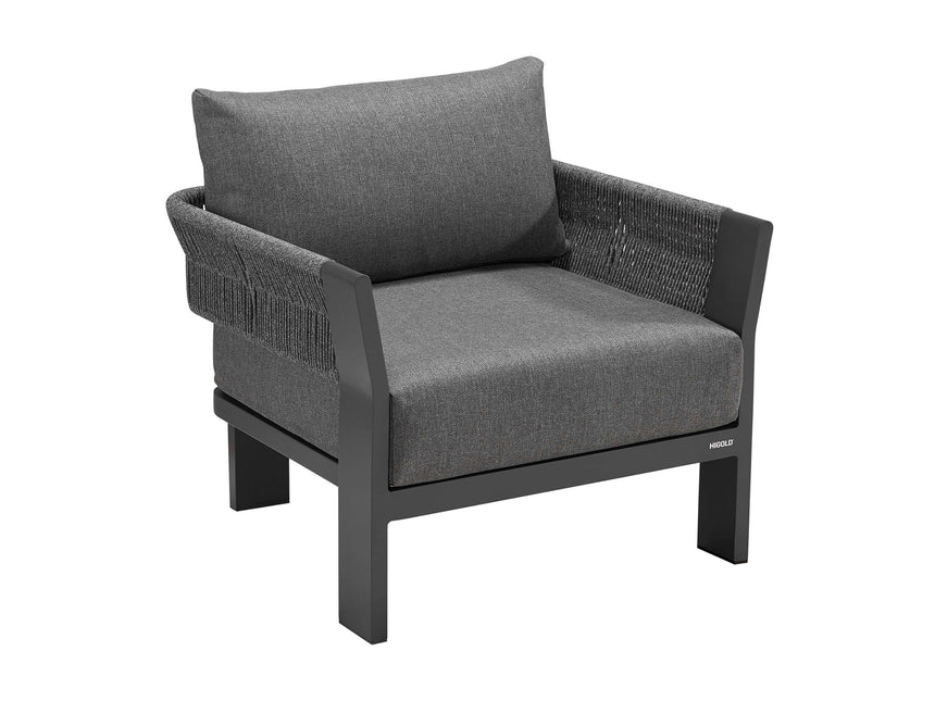 Higold Borromeo 5 személyes kerti ülőgarnitúra szett, antracit színben