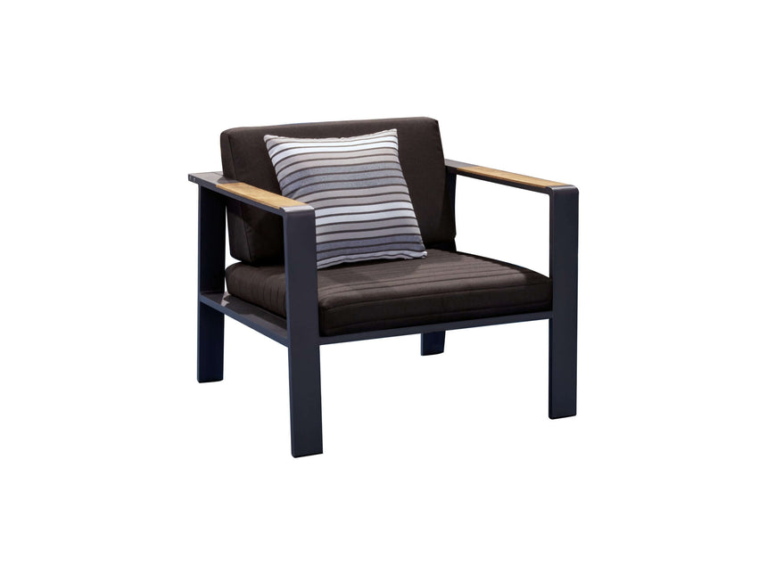 Higold Nofi - 5 személyes kerti ülőgarnitúra, fekete színben