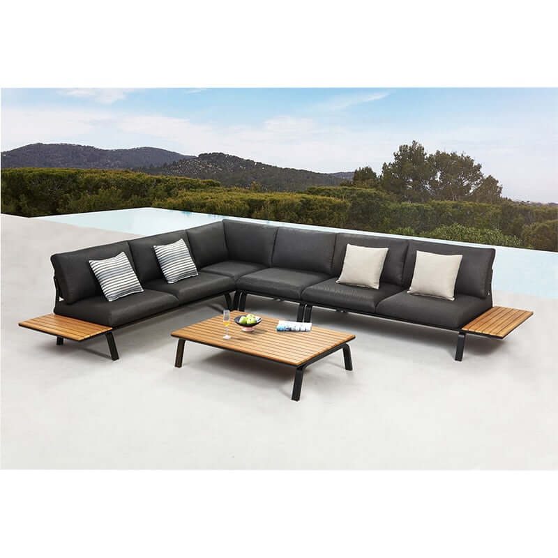 Higold Punto 5 személyes kerti sarokülő szett, antracit színben