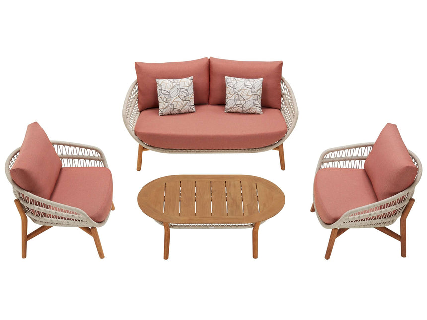 Higold Vasca 4 személyes kerti ülőgarnitúra szett, coral színben