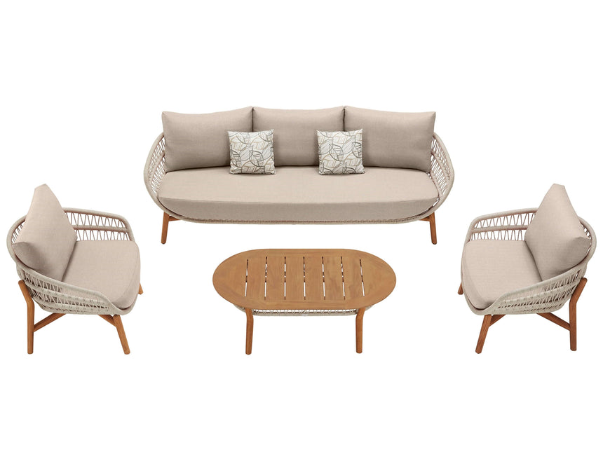 Higold Vasca 5 személyes kerti ülőgarnitúra szett, bézs színben