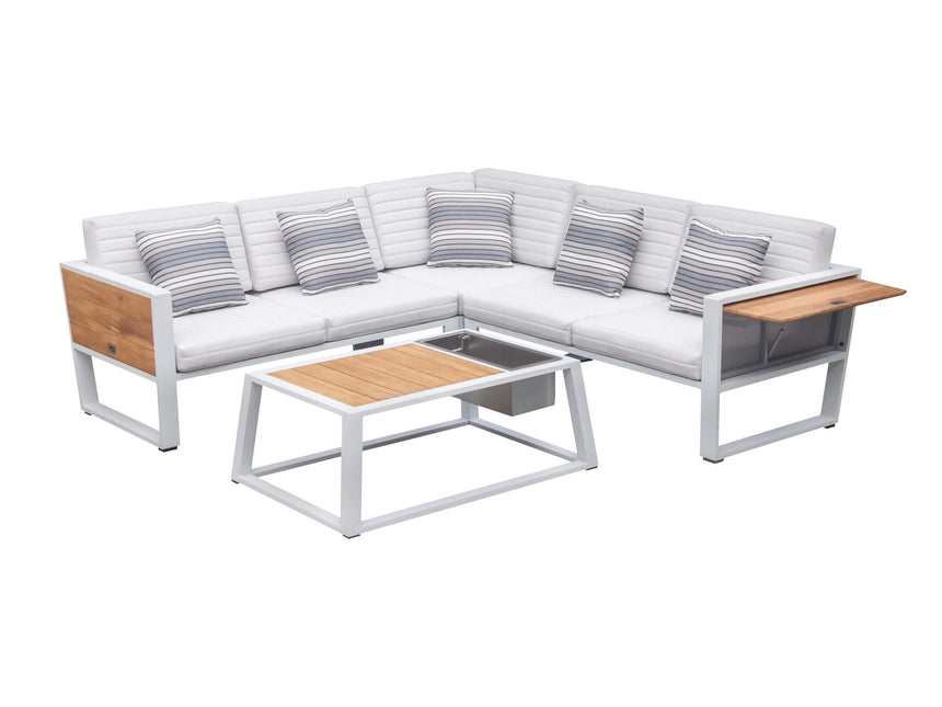 Higold York 5 személyes kerti sarokülő szett