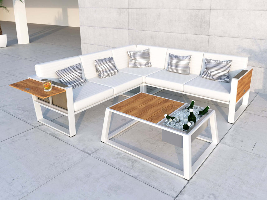 Higold York 5 személyes kerti sarokülő szett