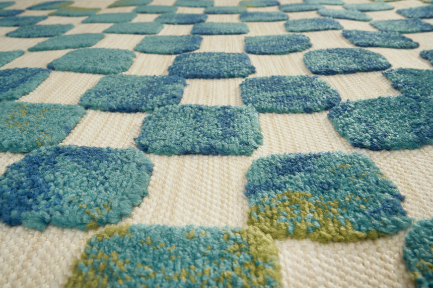 Calma kültéri szőnyeg mintázata közelről
