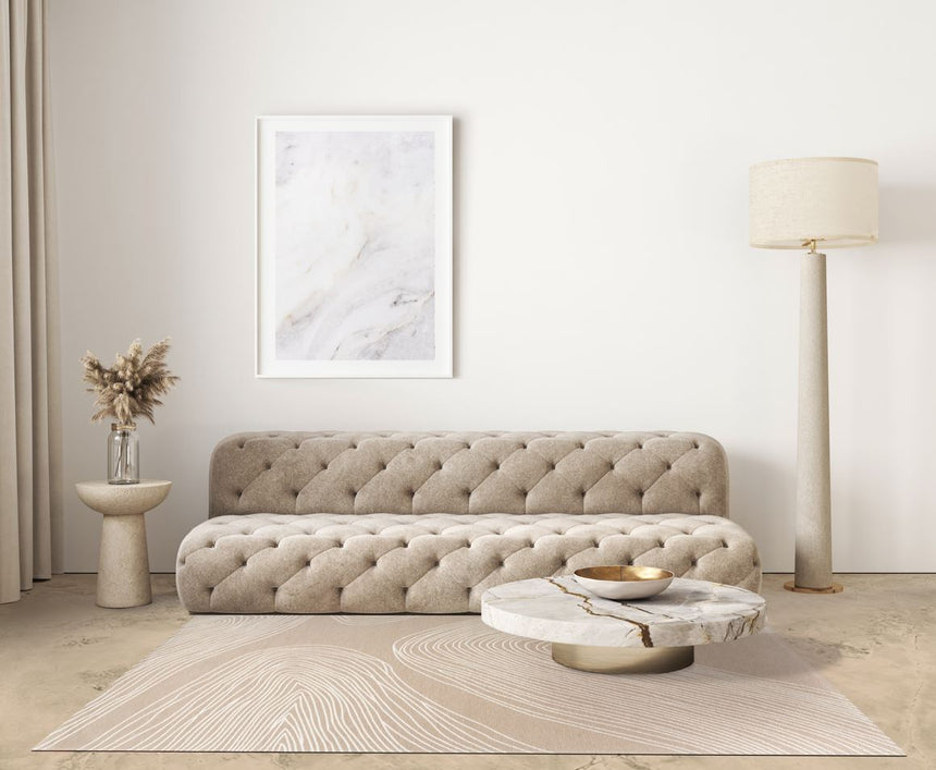 Etna Beige modern szőnyeg mintázata közelről