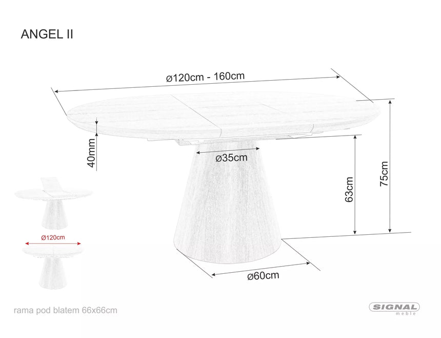 Angel II I. étkezőasztal