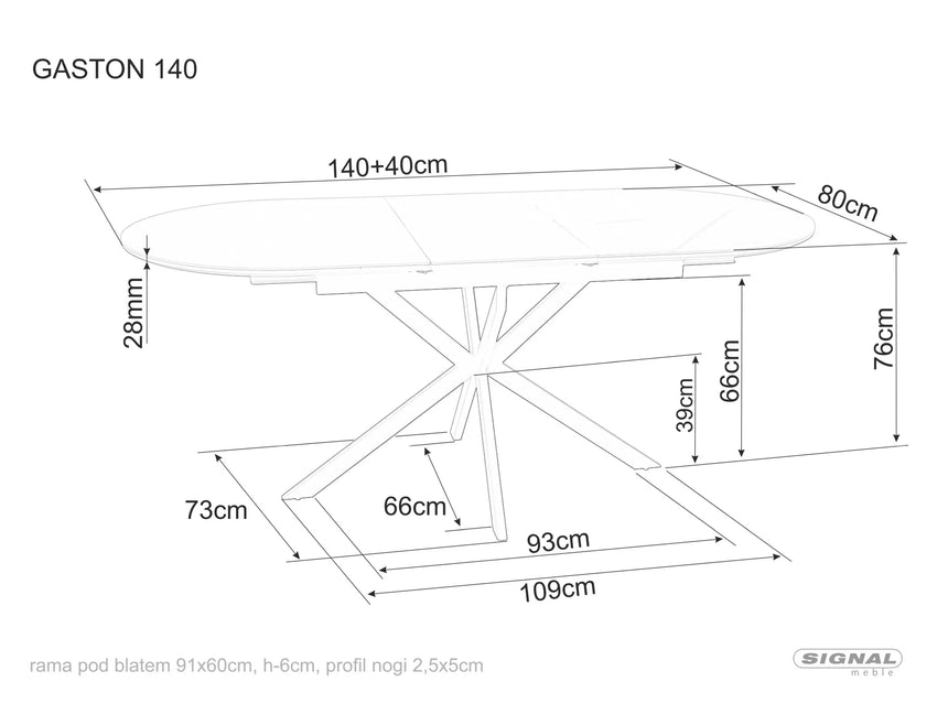 Gaston Kerámia 140 III. étkezőasztal