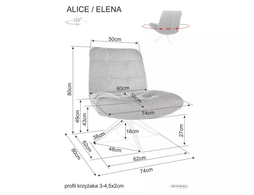 Fotel Alice Brego I.